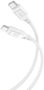 XO NB-Q236B Καλώδιο USB-C σε USB-C, 60W, 1m, λευκό