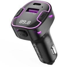 XO BCC12 FM transmitter Bluetooth MP3 car charger 3,1A black