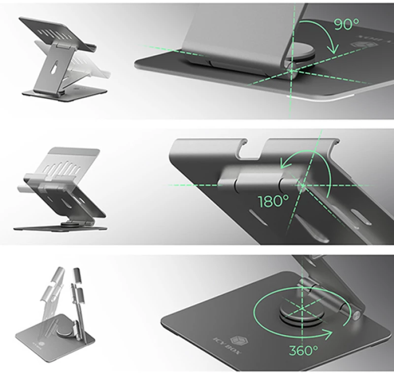 ICY BOX IB-TH200-R Αναδιπλούμενη βάση στήριξης για smartphone και tablet έως 12.9".
