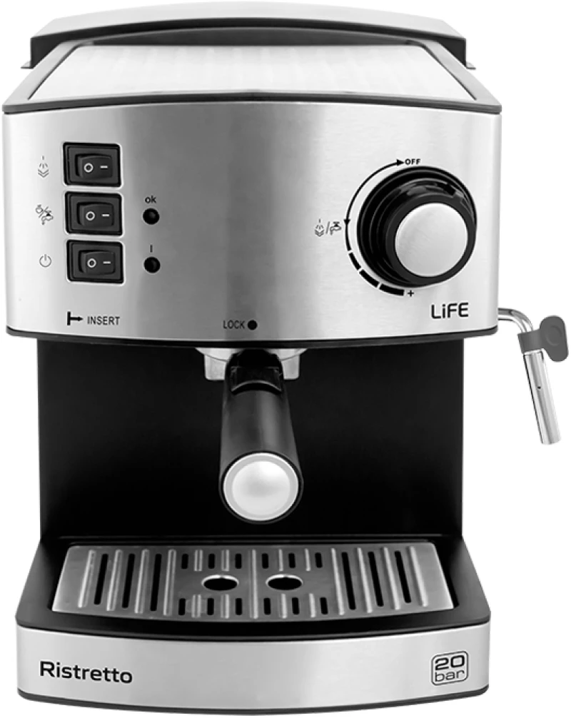 LIFE RISTRETTO 20BAR Mηχανή Espresso - Cappuccino 20bar, 850W