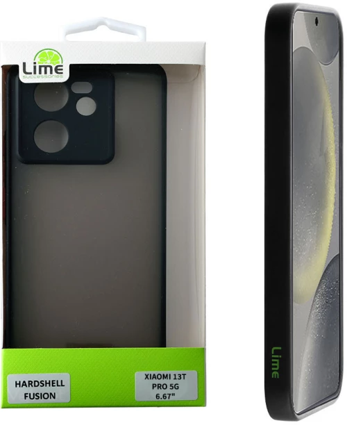 LIME ΘΗΚΗ XIAOMI 13T PRO 5G 6.67" HARDSHELL FUSION FULL CAMERA PROTECTION BLACK WITH RED KEYS LIME SUCCESSORIES Μαύρο Pc TPU
