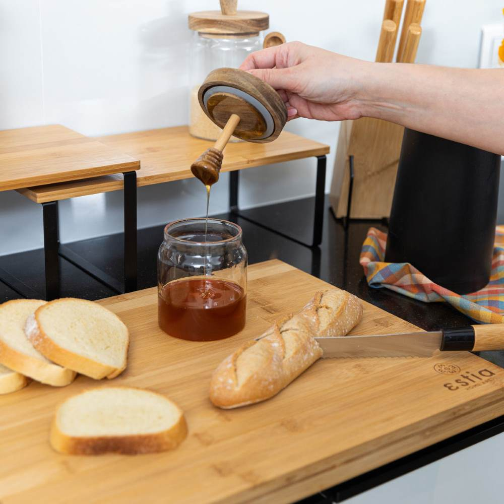 ΔΟΧΕΙΟ ΜΕΛΙΟΥ ACACIA ΓΥΑΛΙΝΟ ΜΕ ΚΟΥΤΑΛΙ ΜΕΛΙΟΥ