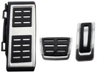 Πεντάλ Αλουμινίου Κουμπωτά Και Footrest Για Audi A1 8X / A3 8V / TT 8S / Q2 / Seat Leon 5F / VW Golf 7 / Passat B8 / Tiguan / Touran 16+ Αυτόματο Σετ 3 Τεμάχια KPVW03 (CAR0019987)