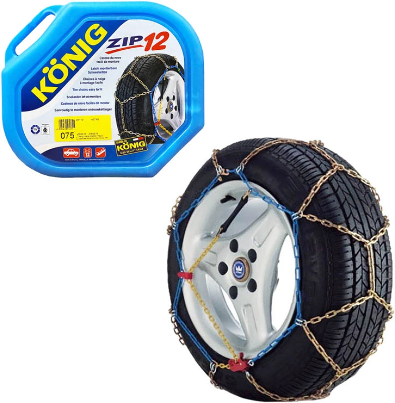 Αλυσίδες Χιονιού Konig No Problem Zip No 75(70-80) 12mm 2 Τεμάχια (CAR0028115)