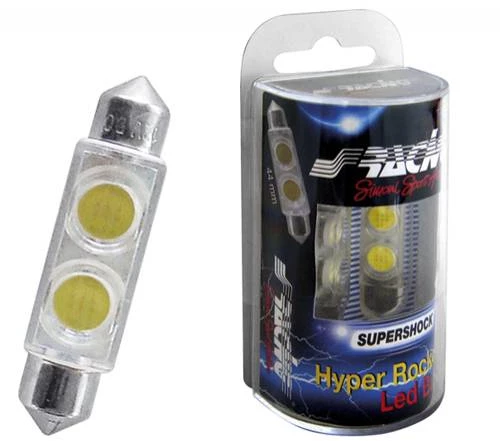 ΛΑΜΠΑΚΙΑ ΠΛΑΦΟΝΙΕΡΑΣ 12V 10x44mm HYPER-MICROLED2 ΛΕΥΚΟ 2ΤΕΜ.