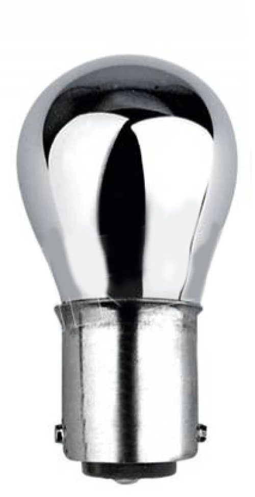 P21/5W 12V BAY15d CHROME ΜΕ ΚΟΚΚΙΝΟ ΦΩΤΙΣΜΟ 2ΤΕΜ.