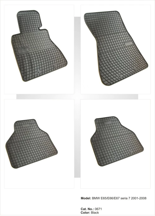 Λαστιχένια πατάκια Frogum για BMW σειρά 7 E65 / E66 / E67 (2001+) - 4τμχ.