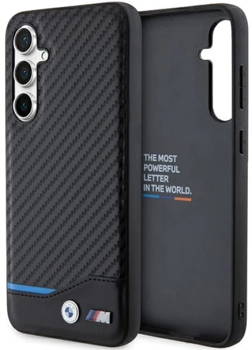 Original Case BMW Leather Carbon BMHCS23FE22NBCK for Samsung Galaxy S23 FE Black