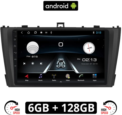 TOYOTA AVENSIS (2009 - 2016) Android οθόνη αυτοκίνητου 6GB με GPS WI-FI (ηχοσύστημα αφής 9" ιντσών OEM Youtube Playstore MP3 USB Radio Bluetooth Mirrorlink εργοστασιακή, AUX, 4x60W, μαύρο)