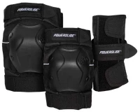 Powerslide Standard Black set Προστατευτικά - Μαύρα Χρωμα (Μαύρο), Μεγεθος (Extra Large)