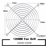 Μεταλλική Σχάρα Ανεμιστήρας 120mm (Ασημί) (OEM)