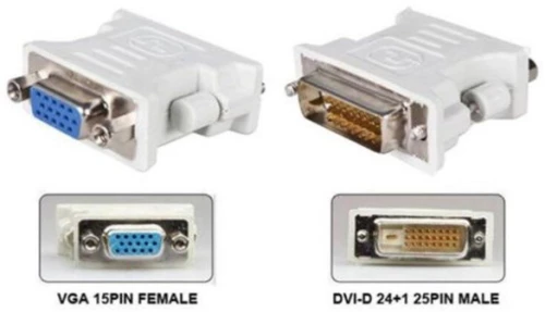 Προσαρμογέας Μετατροπέας DVI-D 24+1 Αρσενικό σε VGA 15pin (Γκρι) (ΟΕΜ)