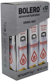 Bolero χυμός σε σκόνη 12 x 3 γρ χωρίς ζάχαρη - Ice Tea Ροδάκινο