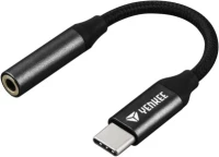 YENKEE YTC 102 Μετατροπέας από USB C male σε Jack 3.5mm female, 6.5cm, Μαύρος
