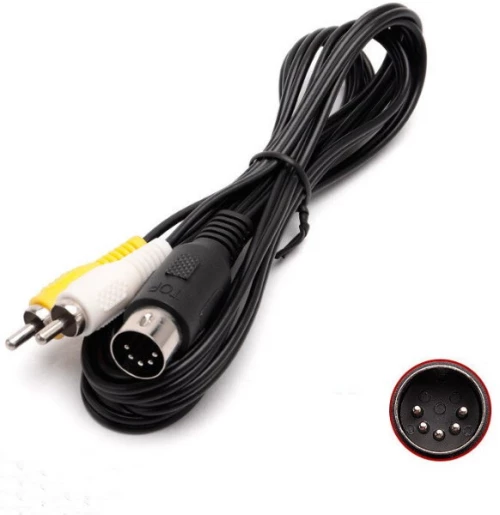 Μετατροπέας Καλώδιο RCA σε 5pin για SEGA Mega Drive 1/Genesis 1 (1.8m) (Μαύρο) (OEM)