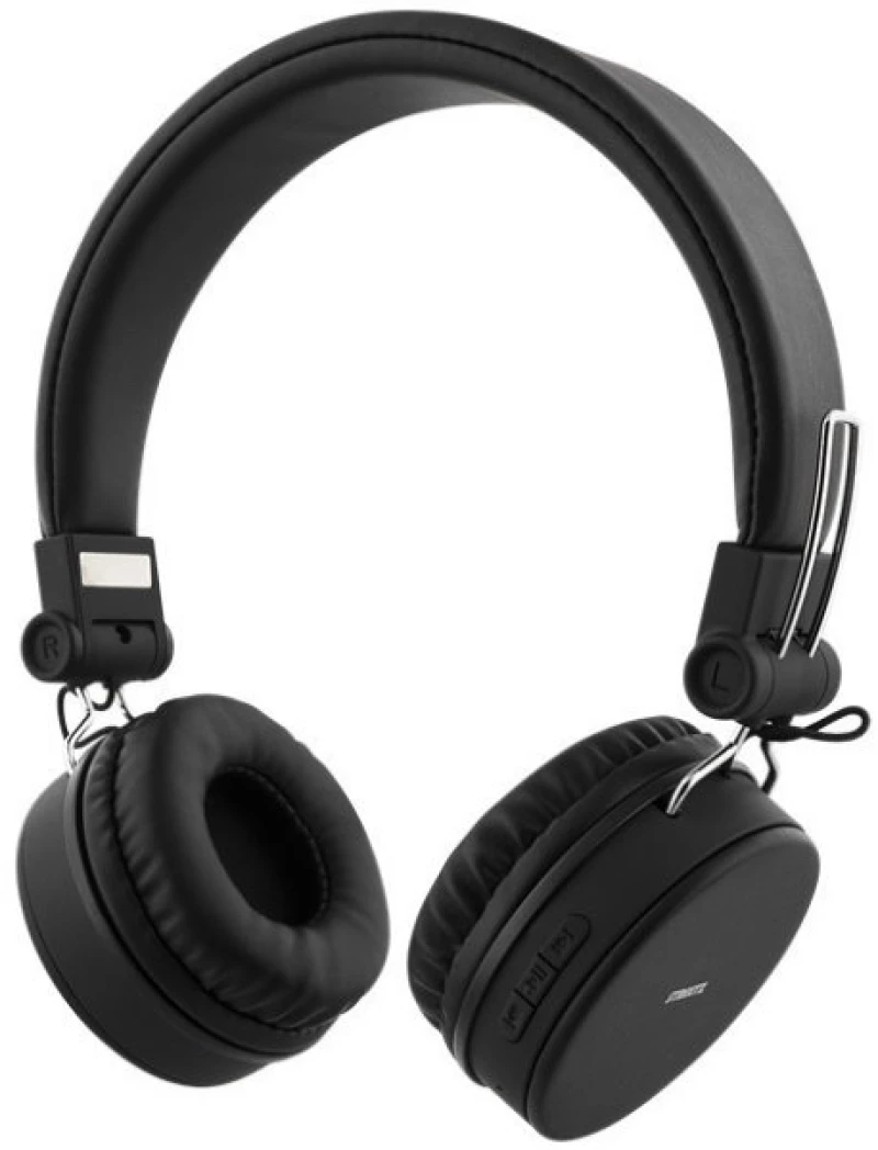 STREETZ HL-BT400 Αναδιπλούμενα Ασύρματα/Ενσύρματα Bluetooth Ακουστικά (Μαύρο)