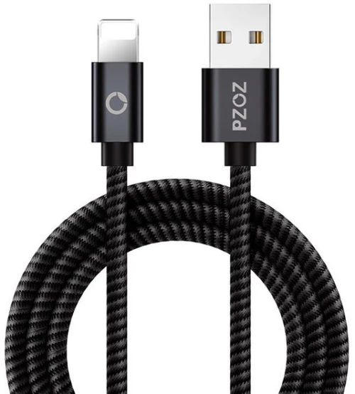 PZOZ MFI Καλώδιο Κορδόνι Συγχρονισμού Δεδομένων/Γρήγορης Φόρτισης για iPhone iPad (2.4A) (0.5m) (Μαύρο)