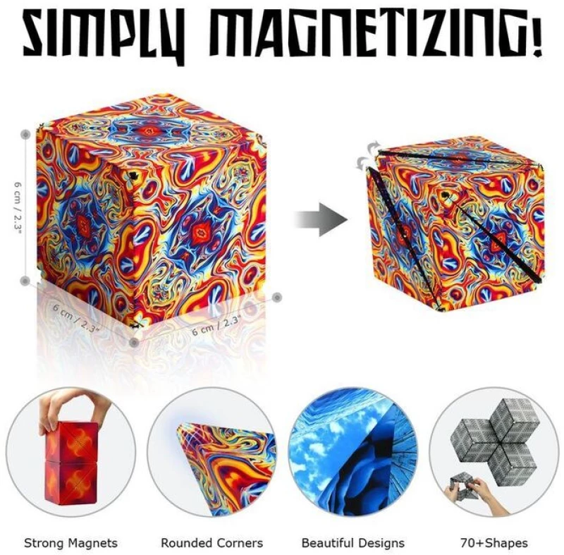 Παιχίδι Αντιστρές Shashibo Shape Changing Magnetic Cube Anti-Stress Toy
