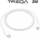 Καλώδιο Γρήγορης Φόρτισης και Μεταφοράς Δεδομένων 2m Type-c σε Lightning Treqa CA-2014 Λευκό