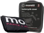 MORETTI κουκούλα μηχανής LXMA2753 με θήκη, L 246x104x127cm, μαύρη