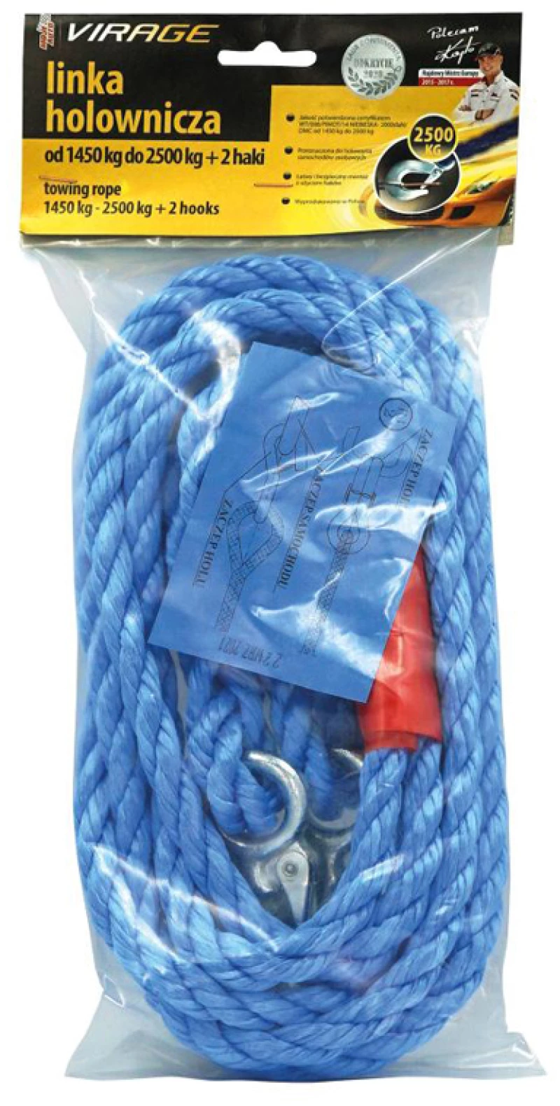 MOJE AUTO ιμάντας ρυμούλκησης αυτοκινήτου 94-033, 2500kg, 4m, μπλε