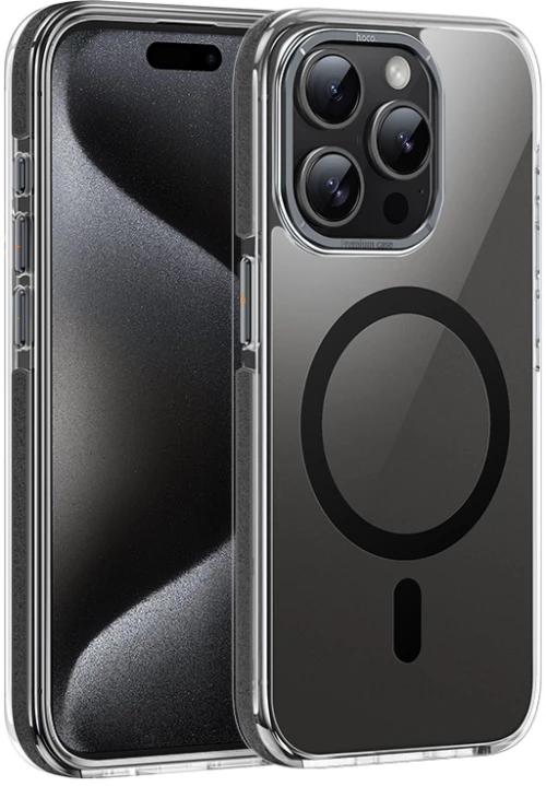 Θήκη Hoco Magnetic Premium Series Anti-Drop Magnetic Mag-charge για Apple iPhone 15 Pro Smoke