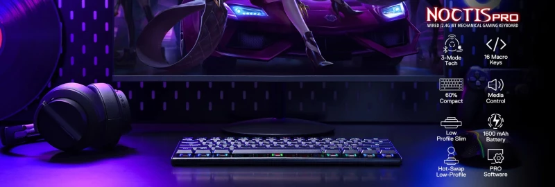 Gaming πληκτρολόγιο - Redragon Noctis K632 PRO