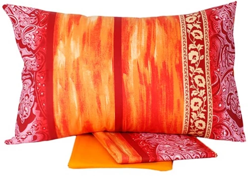 Σετ Σεντόνια Cotton Feelings εμπριμέ 4136 Orange Μονό (160x260)