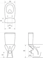 Σετ Cersanit Arteco Rimless CleanOn λεκάνη , καζανάκι & Κάλυμμα