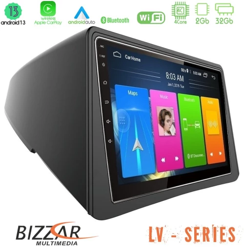 Bizzar LV Series Opel Mokka 4Core Android 13 2+32GB Navigation Multimedia Tablet 9"