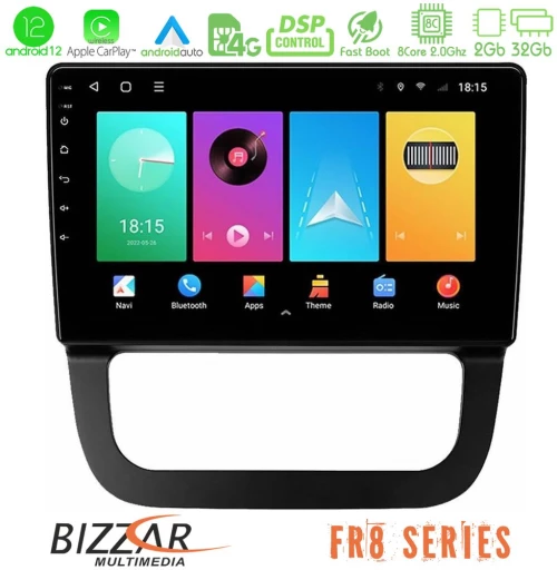Bizzar FR8 Series VW Jetta 8core Android13 2+32GB Navigation Multimedia Tablet 10"