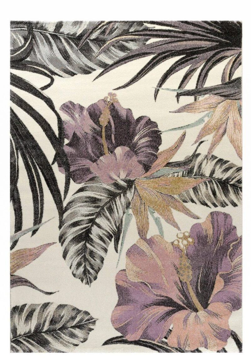 Tzikas Carpets 22440-ΛΕΥΚΟ- ΚΡΕΜ Χαλί FLORAL -160x230cm
