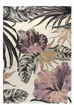 Tzikas Carpets 22440-ΛΕΥΚΟ- ΚΡΕΜ Χαλί FLORAL -160x230cm