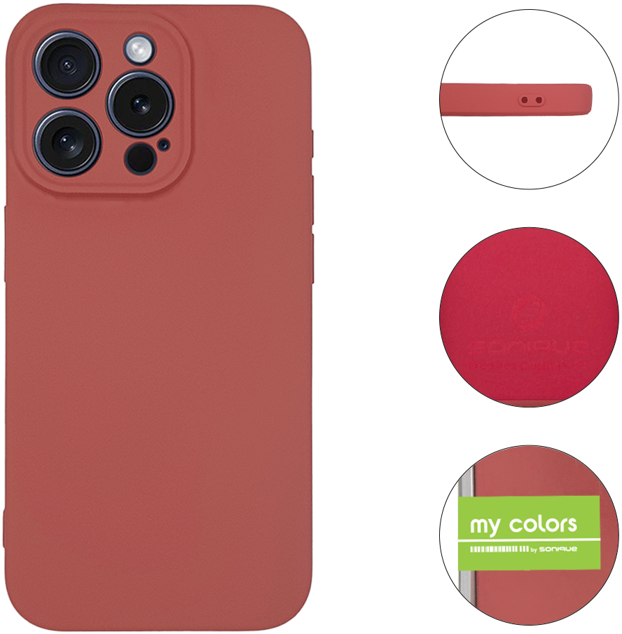 Θήκη Σιλικόνης My Colors Sonique Apple iPhone 15 Pro Max Μπορντό Ανοιχτό - Sonique - Μπορντό Ανοιχτό - iPhone 15 Pro Max