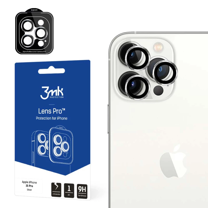 3MK Lens Protection Pro Προστασία Κάμερας Apple iPhone 15 Pro Silver - 3MK - Silver - iPhone 15 Pro
