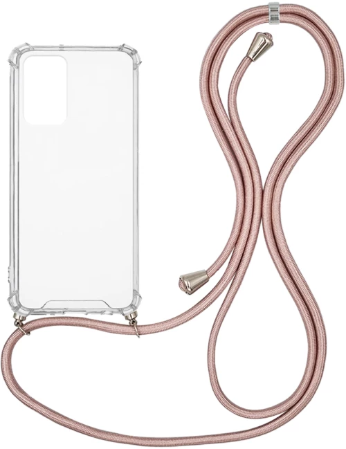 Θήκη Σιλικόνης με Κορδόνι Sonique Armor Clear Xiaomi Poco M4 Pro 5G / Redmi Note 11s 5g Ροζ Χρυσό Σατινέ - Sonique - Ροζ Χρυσό Σατινέ - POCO M4 Pro 5G, Redmi Note 11s 5g - Θήκες Πλάτης