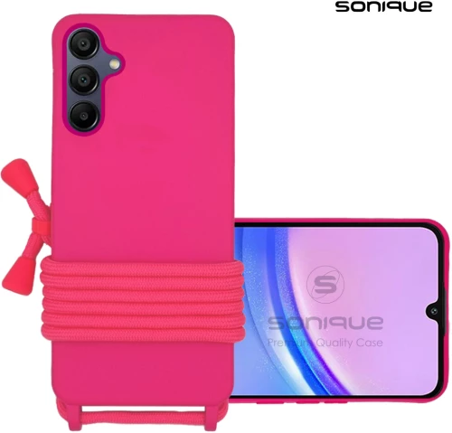 Θήκη Σιλικόνης με Κορδόνι CarryHang Sonique Samsung Galaxy A15 4G / Galaxy A15 5G Φουξ - Sonique - Φουξ - Galaxy A15 4G, Galaxy A15 5G - Θήκες Πλάτης