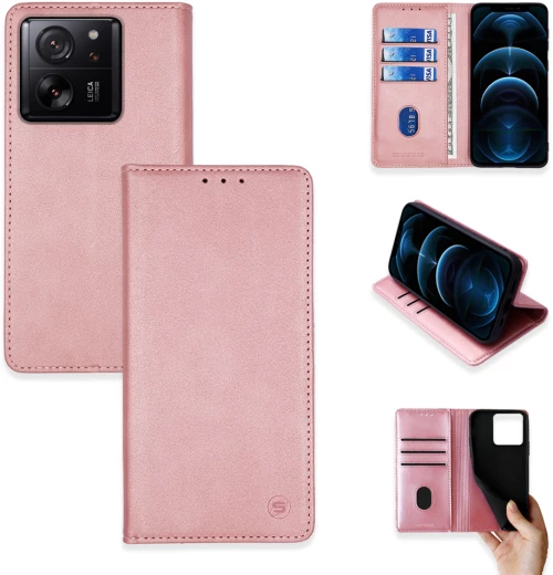 Θήκη Πορτοφόλι Vintage Magnet Wallet Sonique Xiaomi Xiaomi 13T 5G / Xiaomi 13T Pro 5G Ροζ Χρυσό - Sonique - Ροζ Χρυσό - Xiaomi 13T 5G, Xiaomi 13T Pro 5G - Θήκη Πορτοφόλι