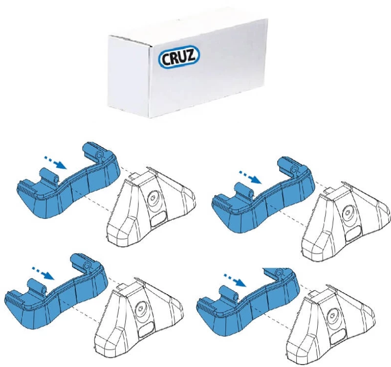 Ανταλλακτικά Λάστιχα CRUZ 932-005 Για Πόδια Optiplus Rail Σετ 4 Τεμάχια