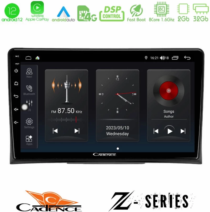 Cadence Z Series VW Transporter 2003-2015 8Core Android12 2+32GB Navigation Multimedia Tablet 9"