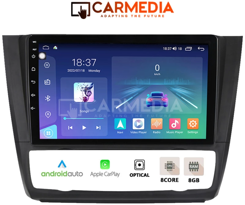 CARMEDIA CM809-13 TABLET 9'' OEM BMW SERIES 1 (E81-82-87-88) 2004-2013 KLIMA