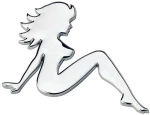 Αυτοκόλλητo 3D "Naked Girl" Χρώμιο 6cm x 8.5cm 1 Τεμάχιο