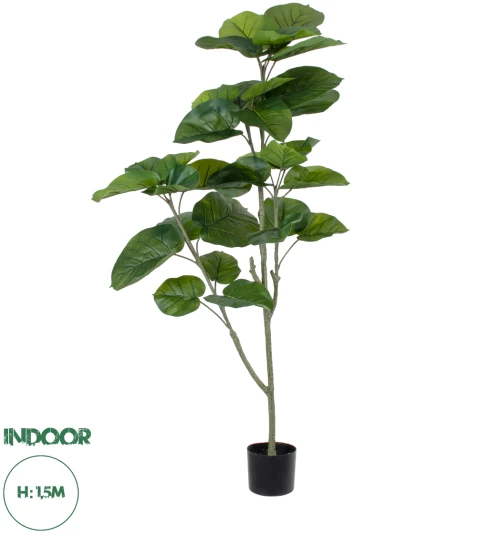 GloboStar® Artificial Garden FICUS RELIGIOSA TREE 20378 Τεχνητό Διακοσμητικό Φυτό Ιερή Συκή Υ150cm