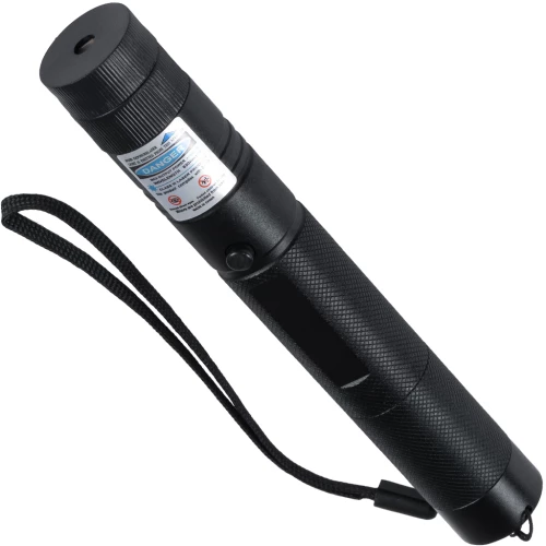 GloboStar® 78998 Φορητό Επαναφορτιζόμενο Laser Pointer 5Mw Class 3 DOT Zoom με Extra Κεφαλή για Dot Effects με Μπαταρία 18650 Li-ion 4800mAh & Φορτιστή - Μπλε 450nm Φ2.2 x Υ15cm