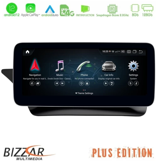 Bizzar OEM Mercedes E Class Coupe (W207) NTG4.5 Android13 (8+128GB) Navigation Multimedia 10,25″ Anti-reflection