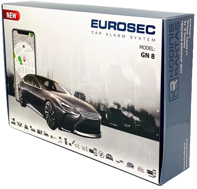 EuroSec Δορυφορικός CanBus Συναγερμός με Εφαρμογή στο Smartphone