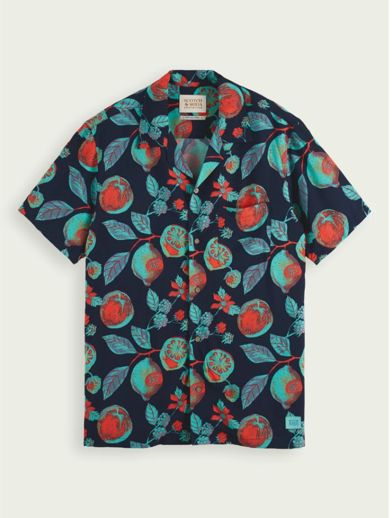 Scotch & Soda Printed Camp Shirt