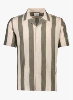Lindbergh Striped linen-cotton shirt