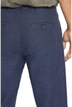 Lindbergh Blend Herringbone Pants Navy