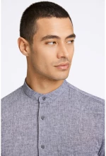 Lindbergh Men's Mandarin Linen-Shirt